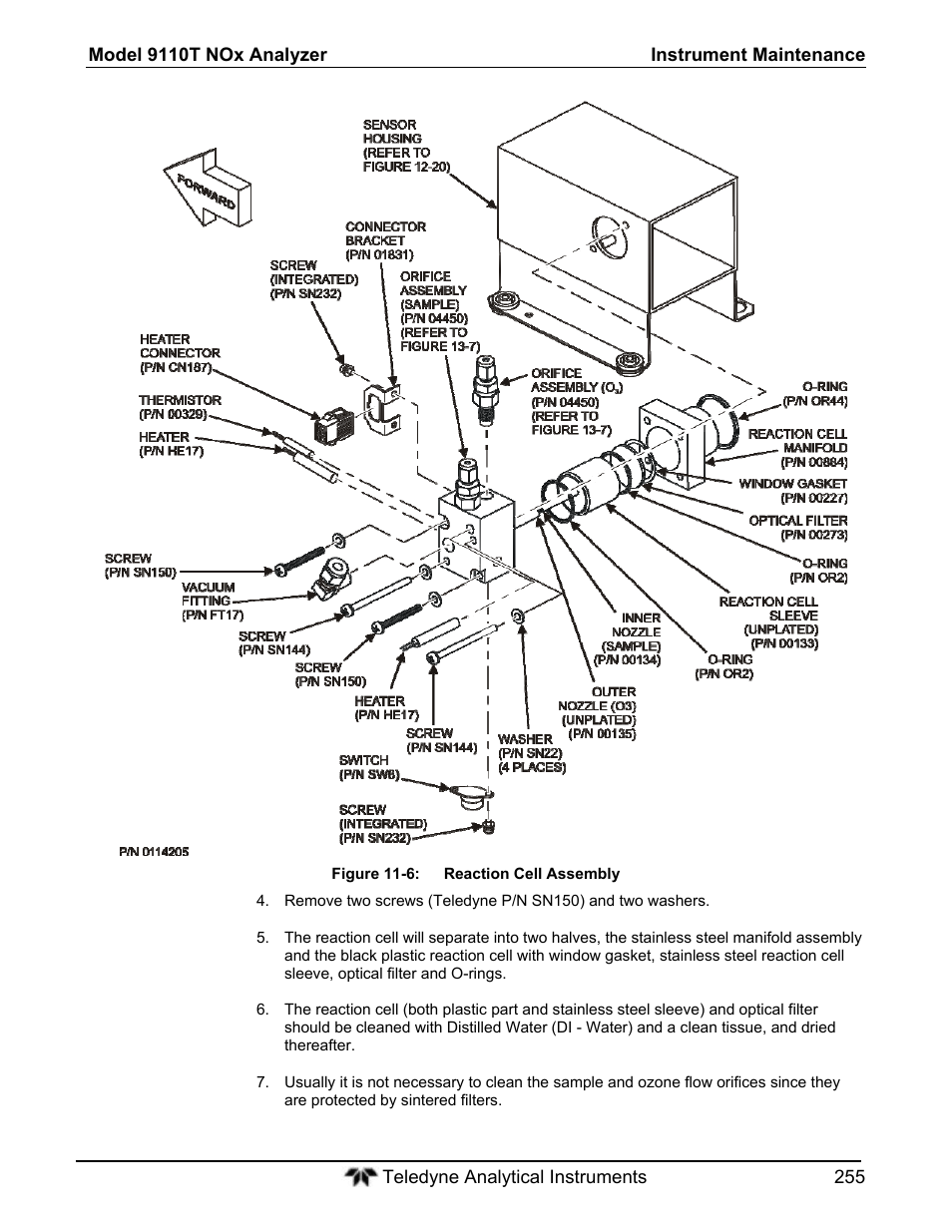 Teledyne 9110T - Nitrogen Oxides Analyzer User Manual | Page 255 / 378
