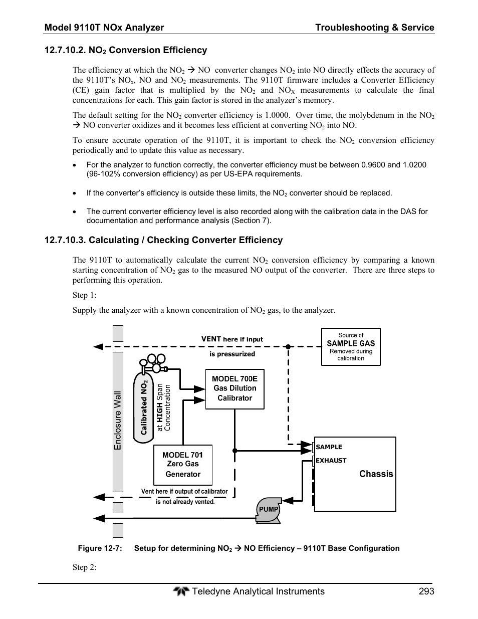 Teledyne 9110T - Nitrogen Oxides Analyzer User Manual | Page 293 / 378