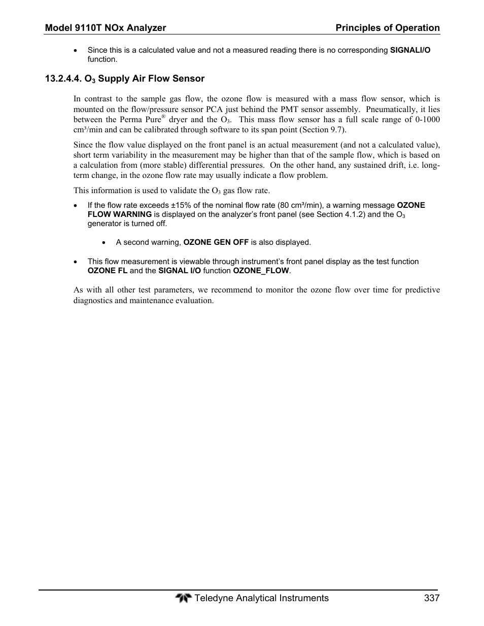 Teledyne 9110T - Nitrogen Oxides Analyzer User Manual | Page 337 / 378
