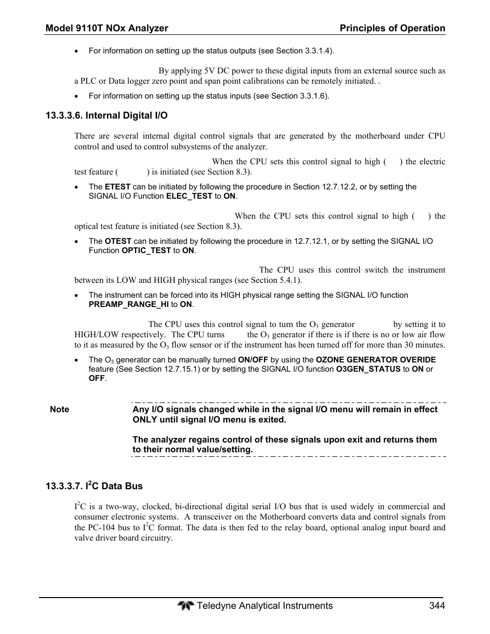 Teledyne 9110T - Nitrogen Oxides Analyzer User Manual | Page 344 / 378