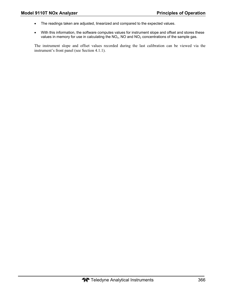 Teledyne 9110T - Nitrogen Oxides Analyzer User Manual | Page 366 / 378