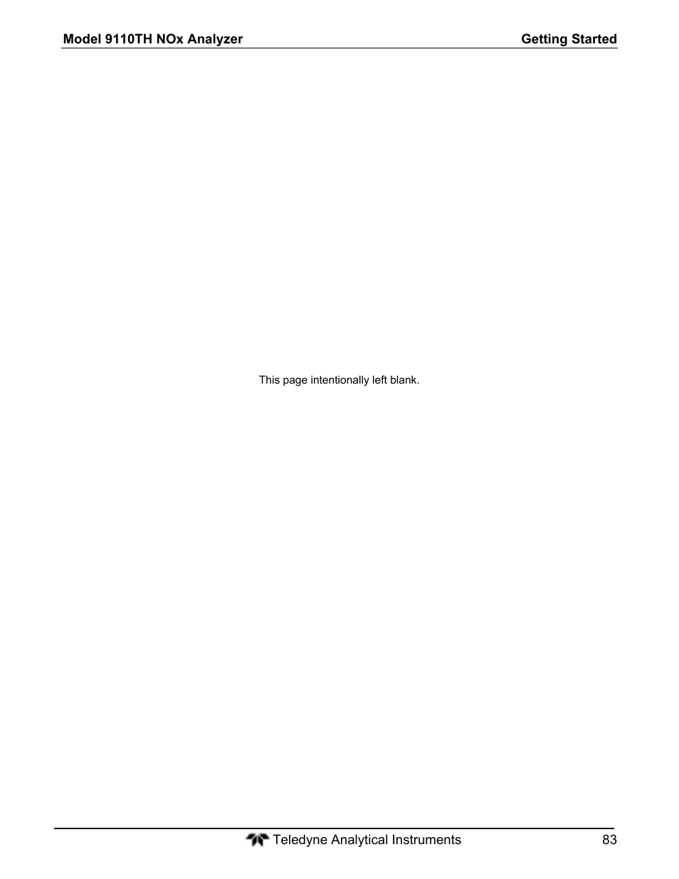 Teledyne 9110T - Nitrogen Oxides Analyzer User Manual | Page 83 / 378