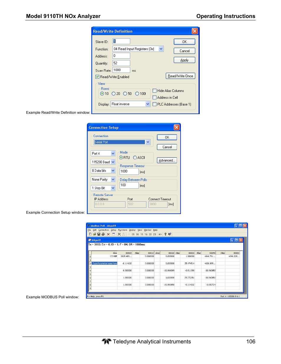 Teledyne 9110TH - Nitrogen Oxides Analyzer User Manual | Page 126 / 335
