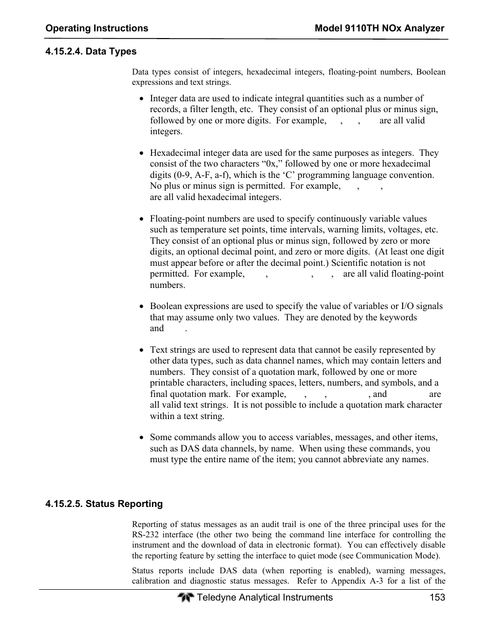 Teledyne 9110TH - Nitrogen Oxides Analyzer User Manual | Page 173 / 335