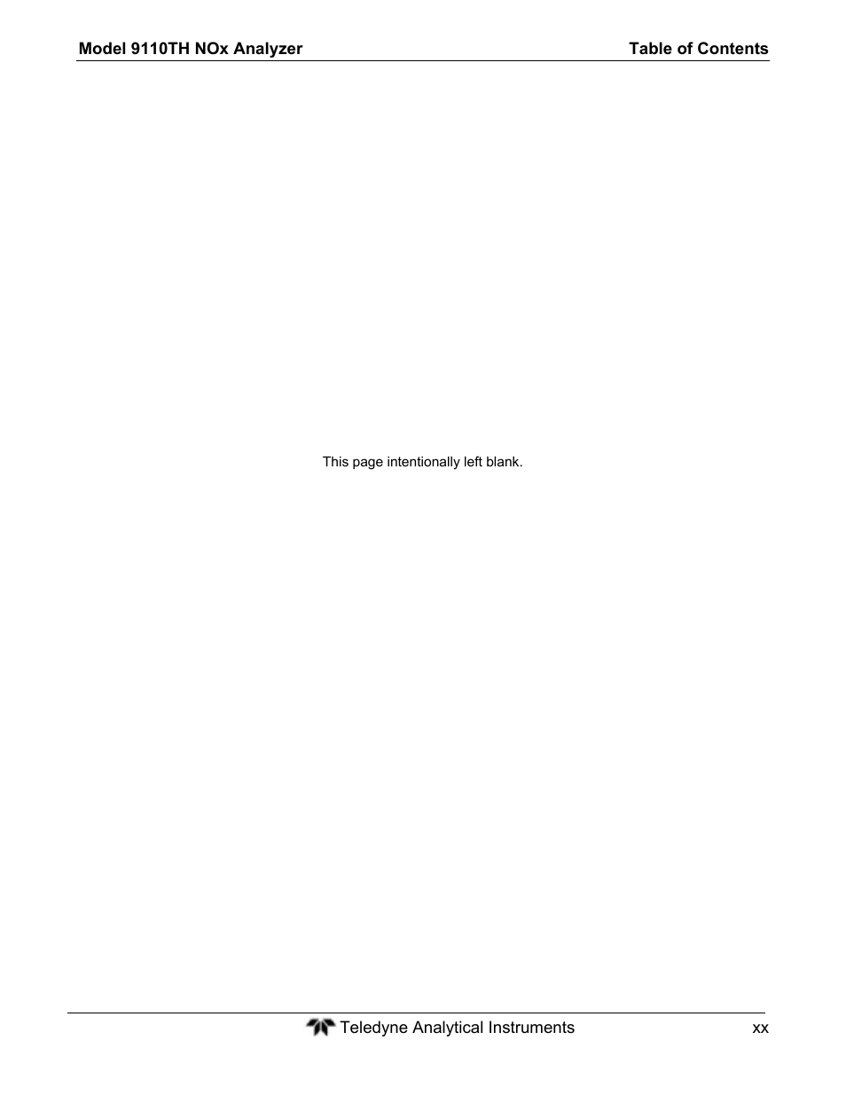 Teledyne 9110TH - Nitrogen Oxides Analyzer User Manual | Page 20 / 335
