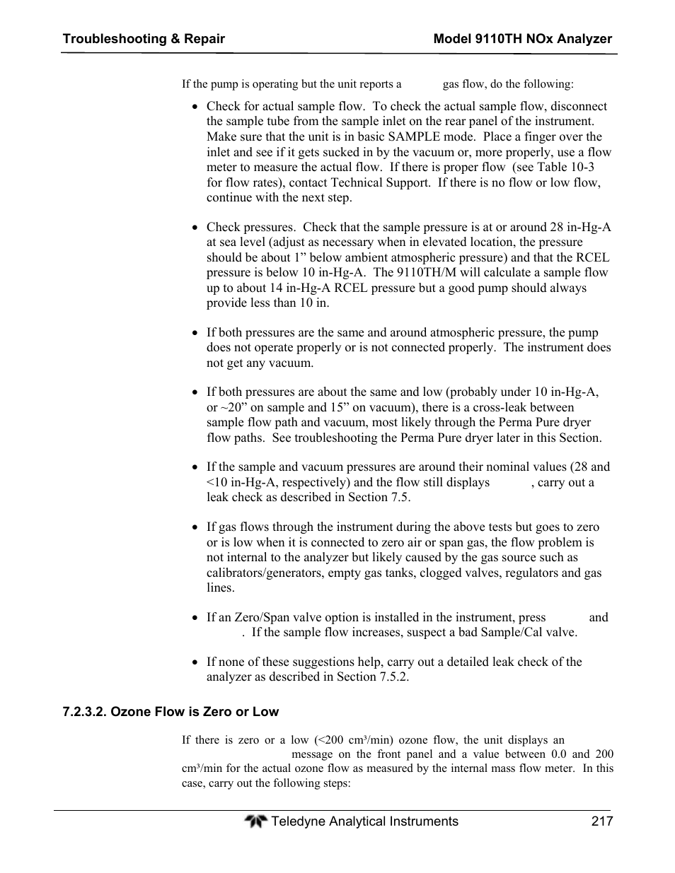 Teledyne 9110TH - Nitrogen Oxides Analyzer User Manual | Page 237 / 335