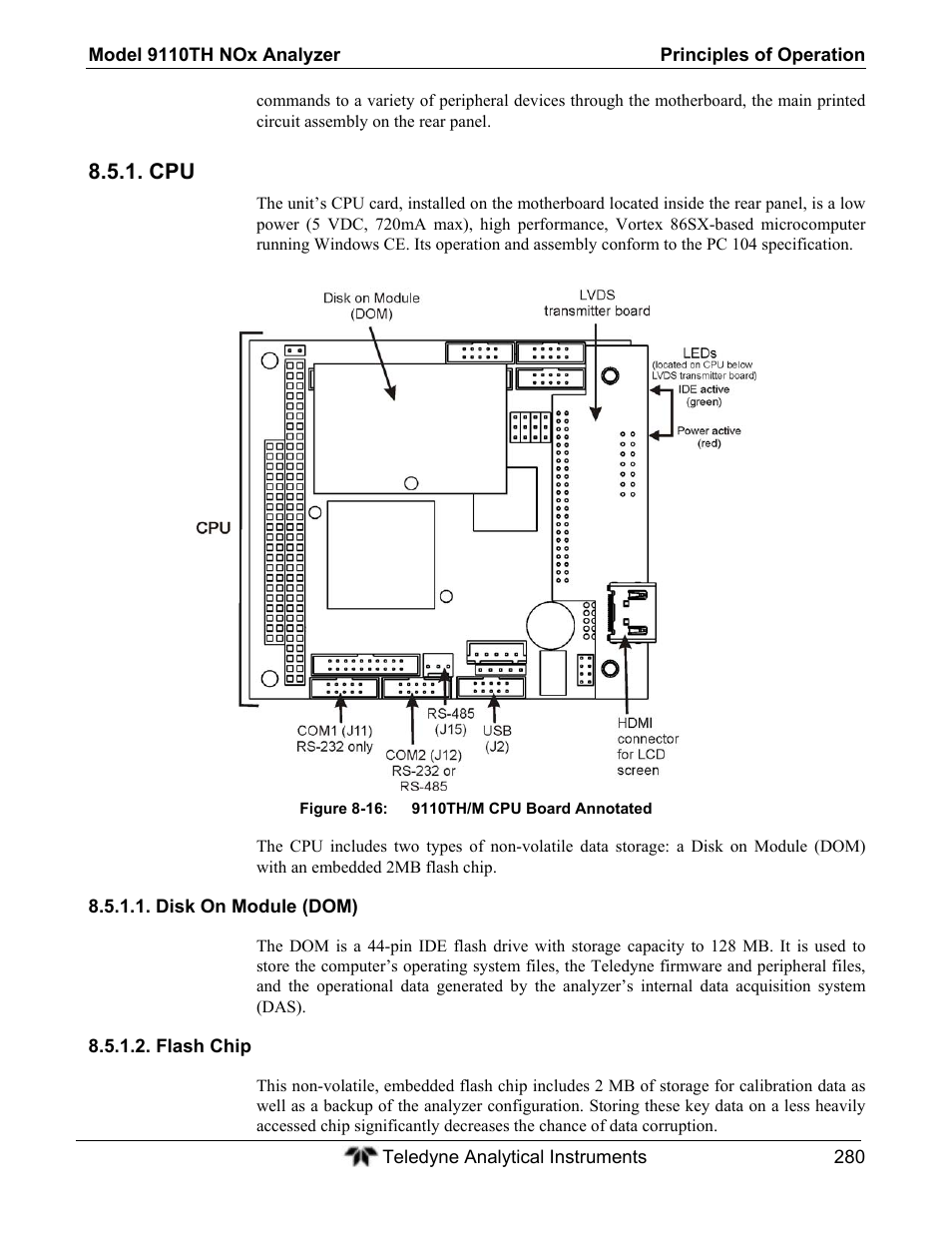 Teledyne 9110TH - Nitrogen Oxides Analyzer User Manual | Page 300 / 335