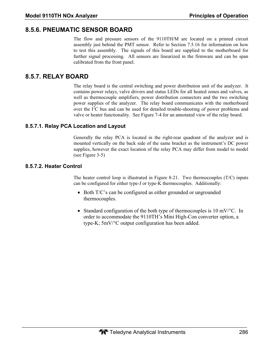 Teledyne 9110TH - Nitrogen Oxides Analyzer User Manual | Page 306 / 335