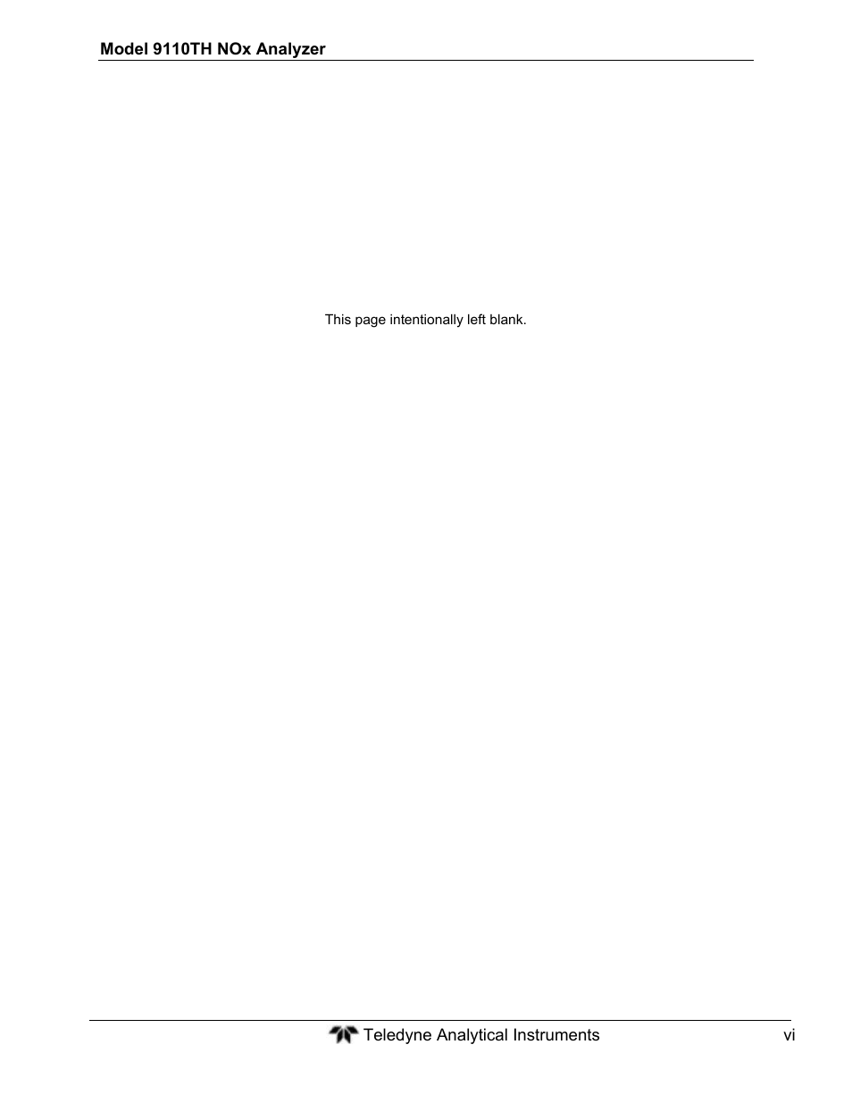 Teledyne 9110TH - Nitrogen Oxides Analyzer User Manual | Page 6 / 335