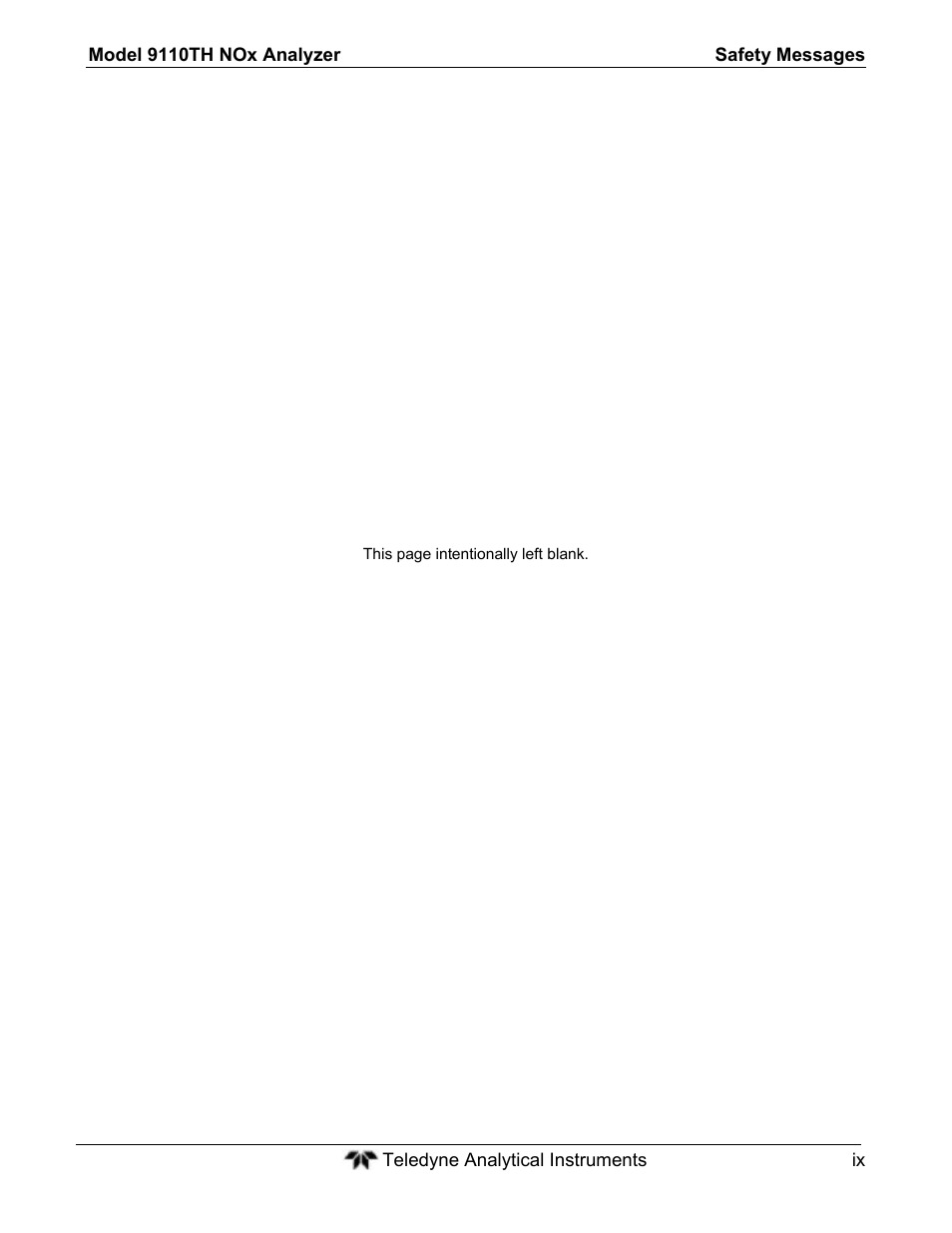 Teledyne 9110TH - Nitrogen Oxides Analyzer User Manual | Page 9 / 335