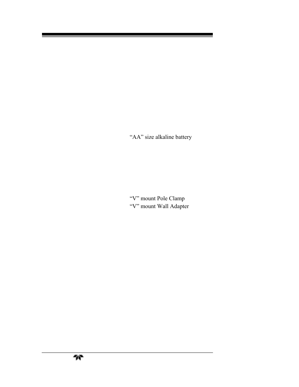 A.2 spare parts list, A.3 optional accessories | Teledyne MD300 - Oxygen analyzer and monitor (Diving) User Manual | Page 38 / 39