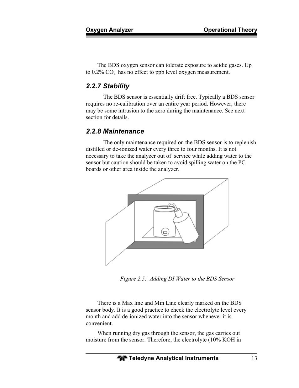 Teledyne BDS-3000 - Oxygen analyzer User Manual | Page 27 / 100