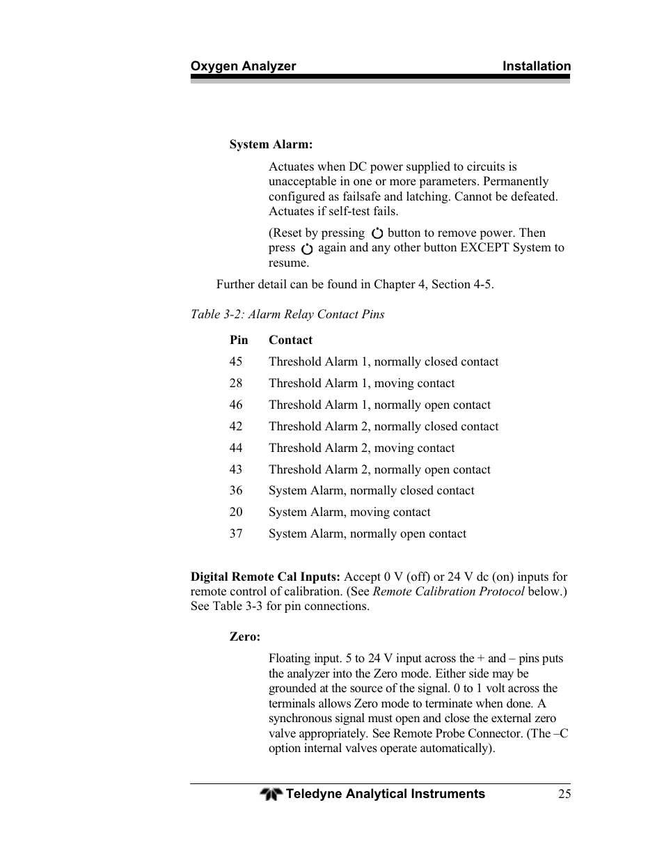 Teledyne BDS-3000 - Oxygen analyzer User Manual | Page 39 / 100