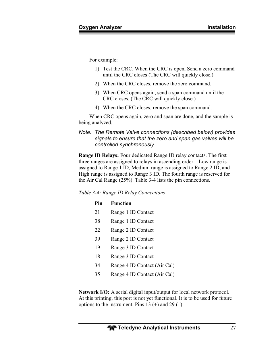 Teledyne BDS-3000 - Oxygen analyzer User Manual | Page 41 / 100