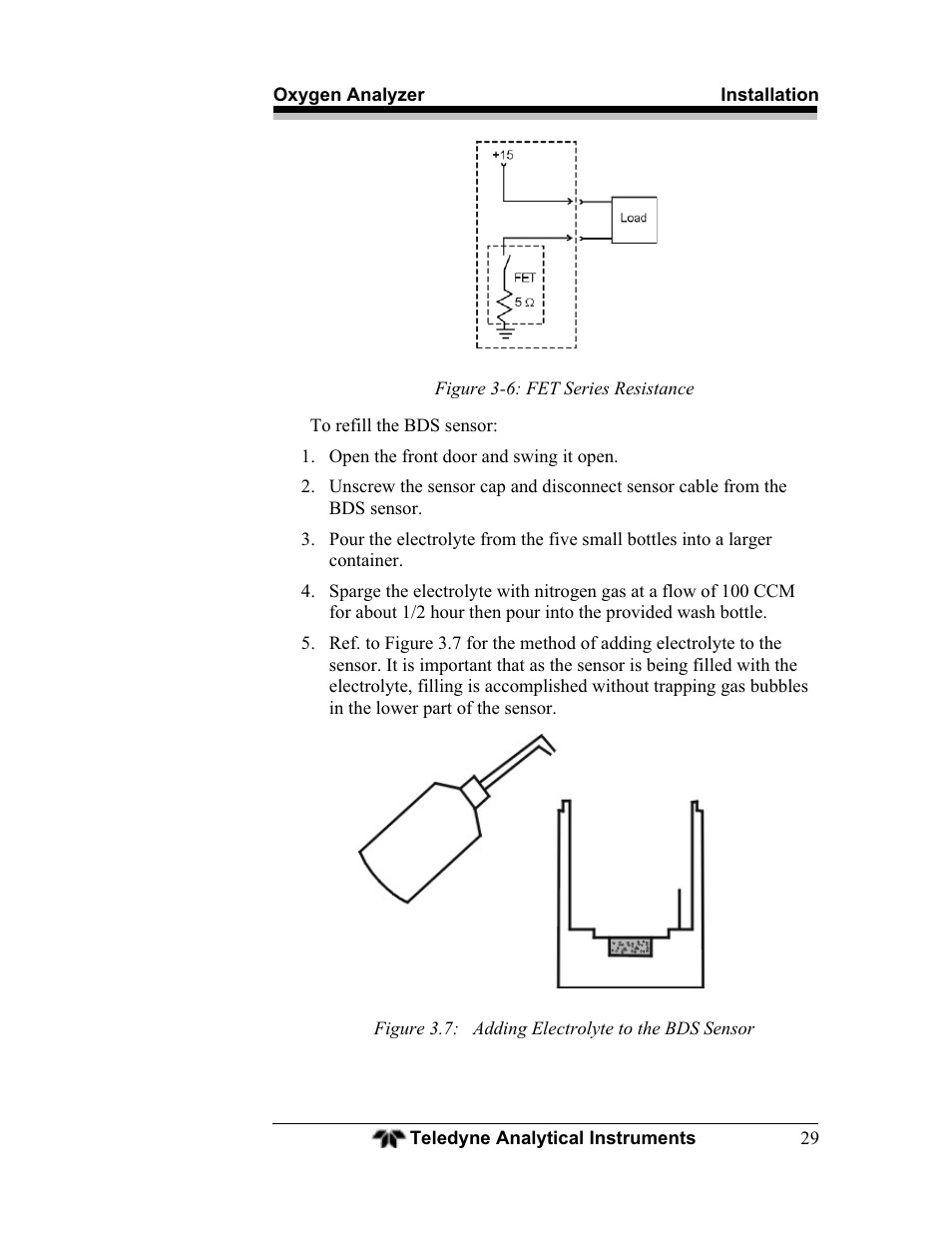 Teledyne BDS-3000 - Oxygen analyzer User Manual | Page 43 / 100