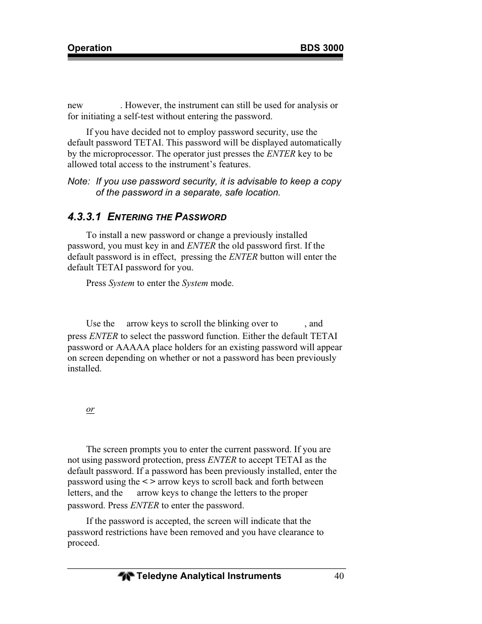 Teledyne BDS-3000 - Oxygen analyzer User Manual | Page 54 / 100