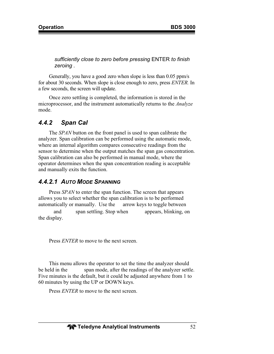 Teledyne BDS-3000 - Oxygen analyzer User Manual | Page 66 / 100