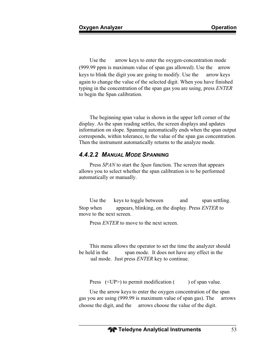 Teledyne BDS-3000 - Oxygen analyzer User Manual | Page 67 / 100