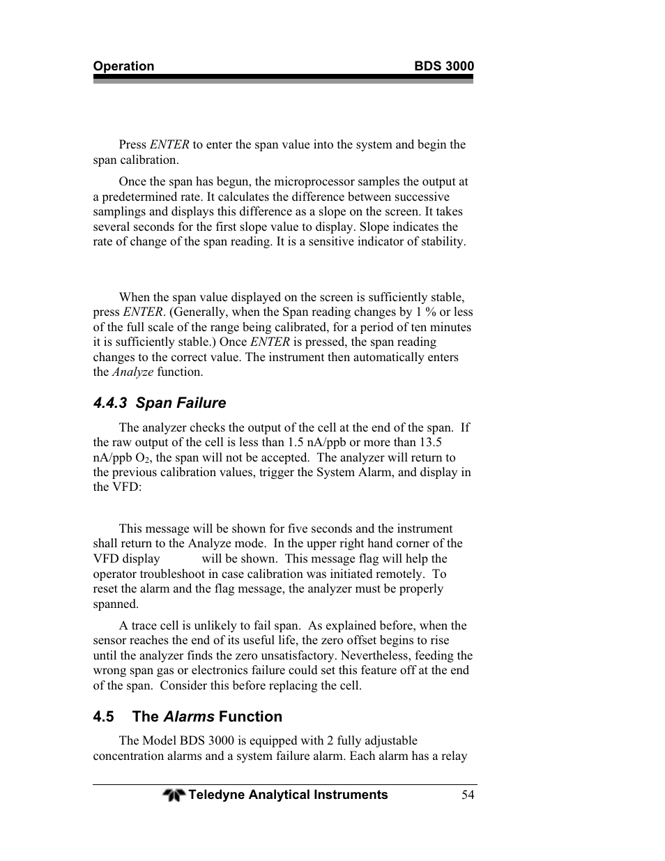 Teledyne BDS-3000 - Oxygen analyzer User Manual | Page 68 / 100