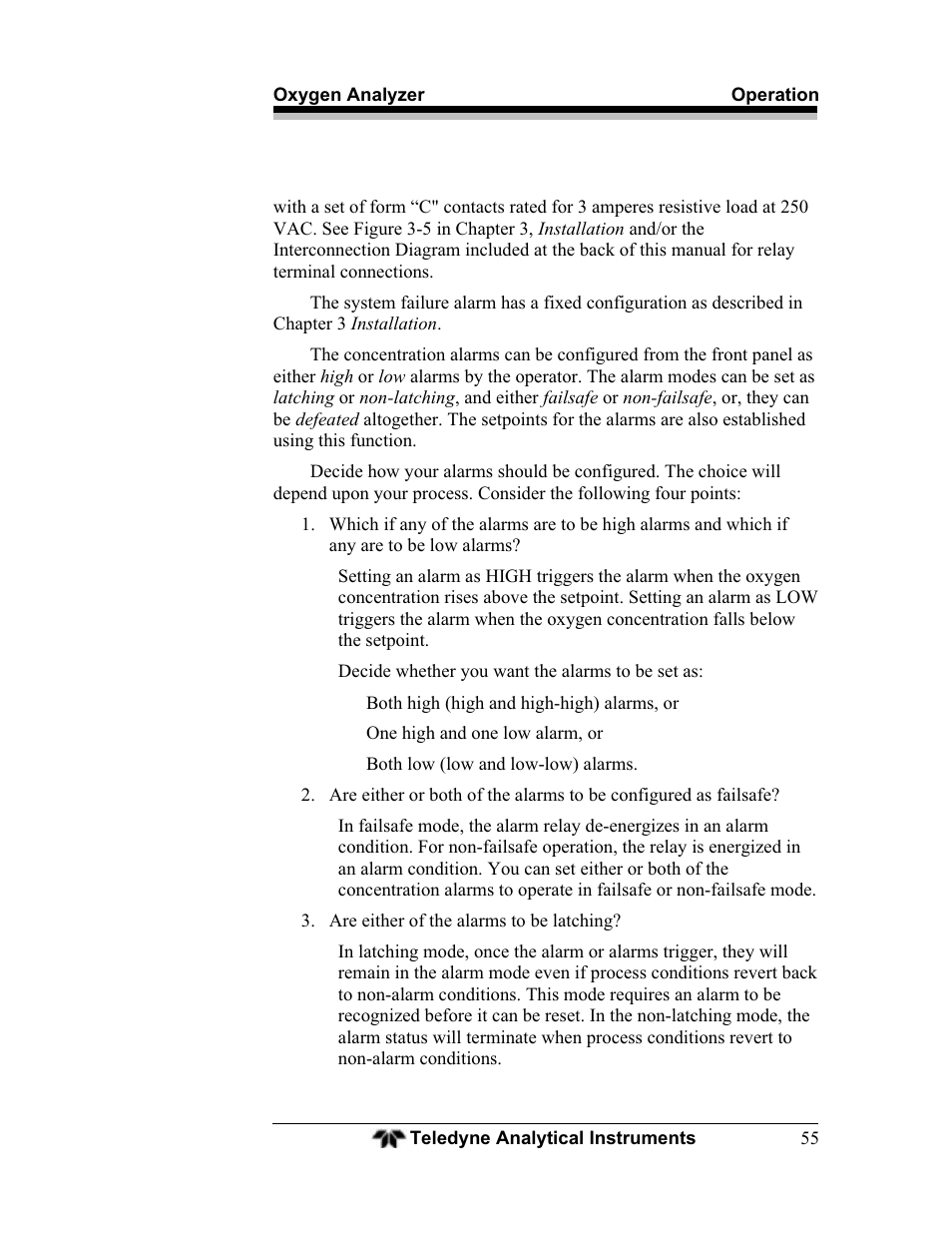 Teledyne BDS-3000 - Oxygen analyzer User Manual | Page 69 / 100