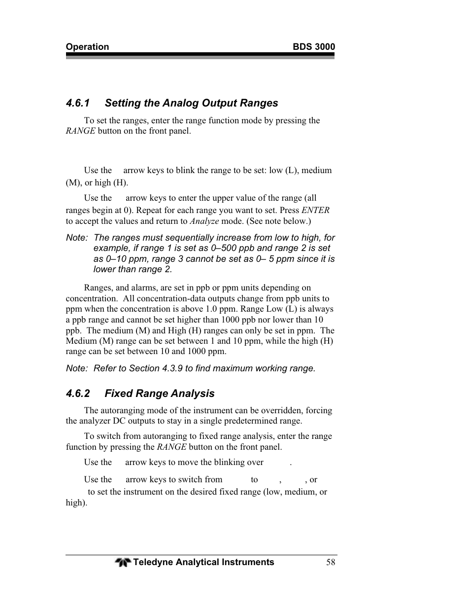 Teledyne BDS-3000 - Oxygen analyzer User Manual | Page 72 / 100