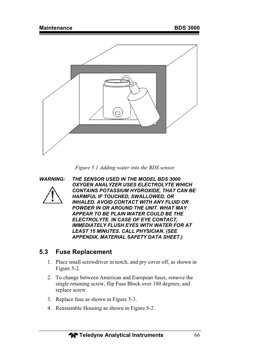 Teledyne BDS-3000 - Oxygen analyzer User Manual | Page 80 / 100