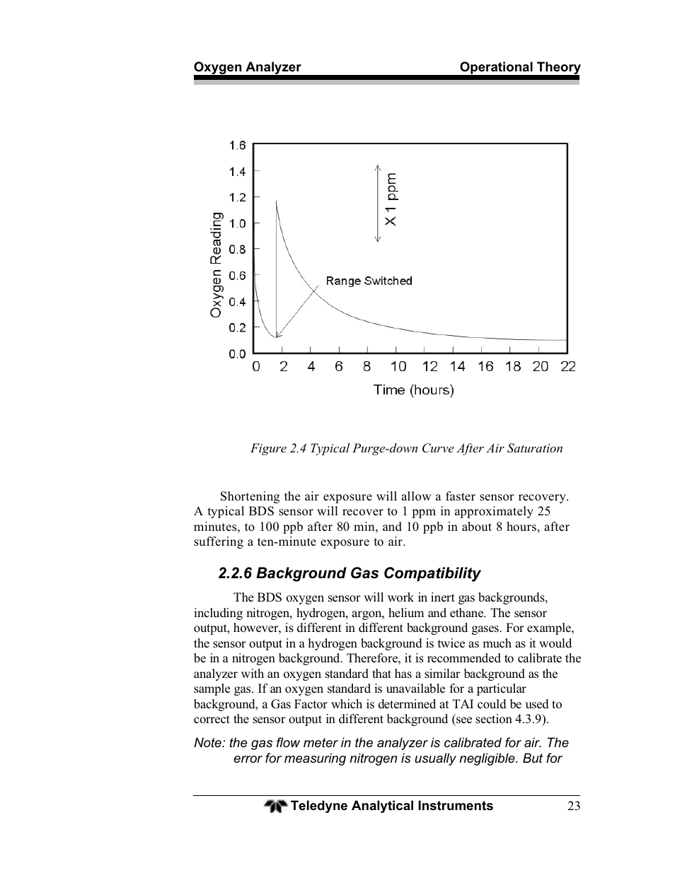 Teledyne BDS-3960 - Oxygen analyzer User Manual | Page 23 / 76