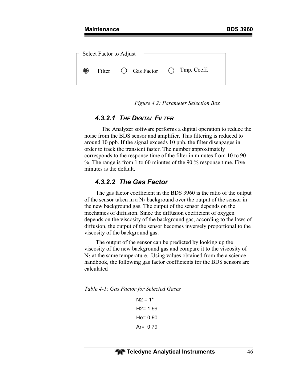 Teledyne BDS-3960 - Oxygen analyzer User Manual | Page 46 / 76
