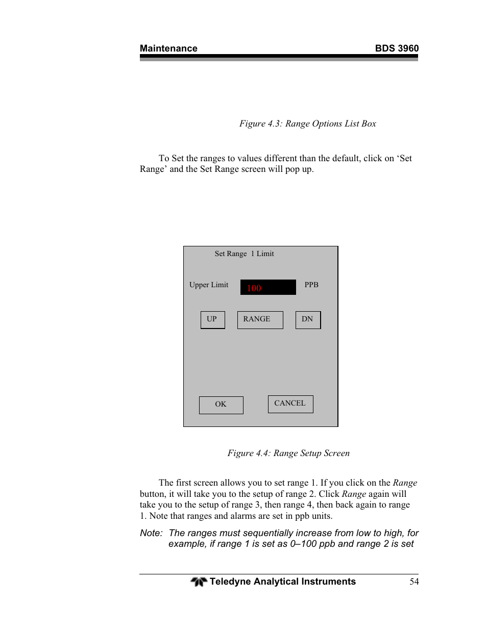 Teledyne BDS-3960 - Oxygen analyzer User Manual | Page 54 / 76