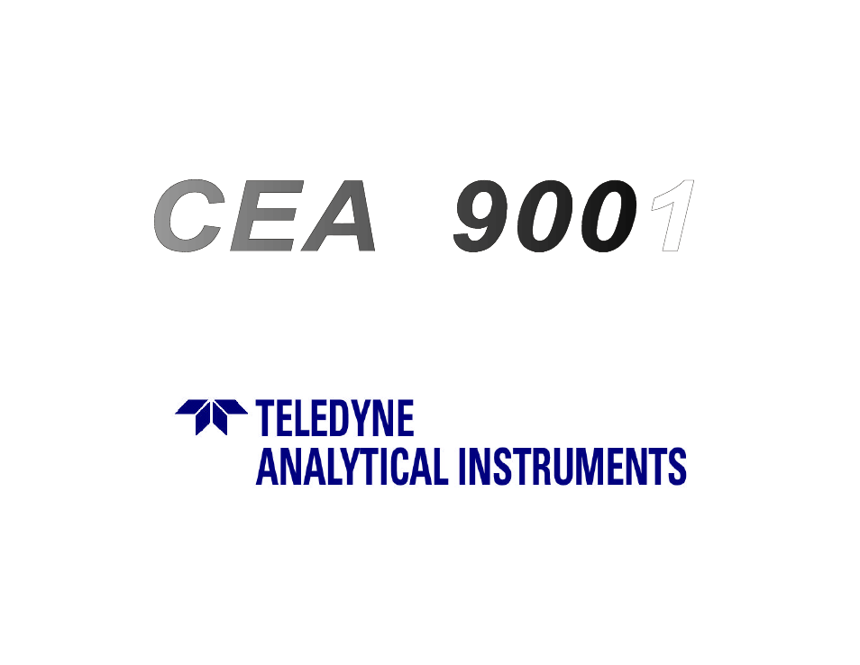 Teledyne CEA-9001 - Digital, hand-held, flue gas analyzer User Manual | 47 pages