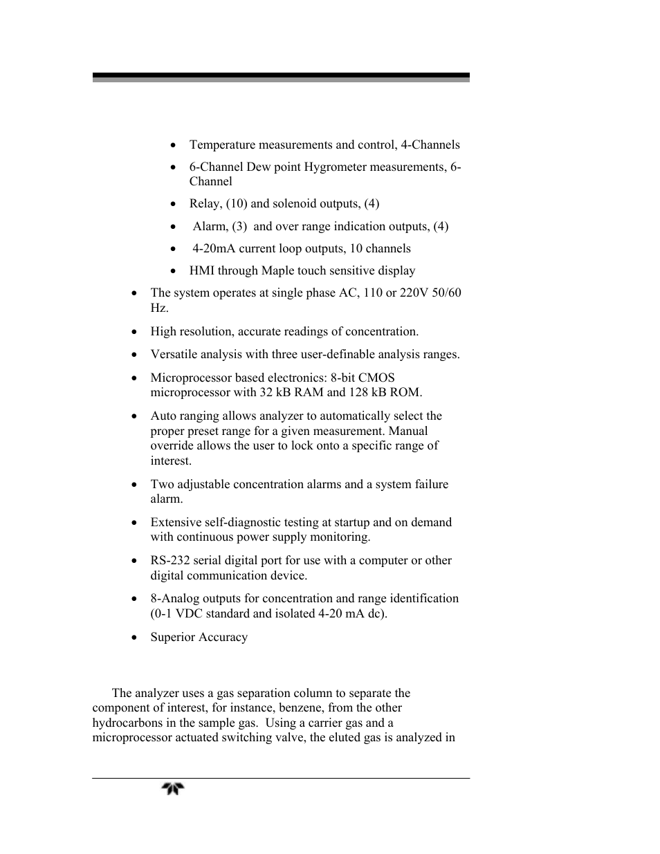 Teledyne GC-Pro/FID - Gas Chromatograph User Manual | Page 16 / 121