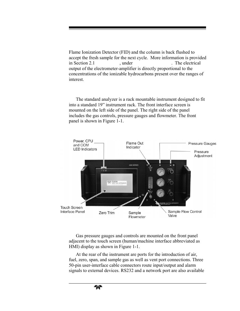 Teledyne GC-Pro/FID - Gas Chromatograph User Manual | Page 17 / 121