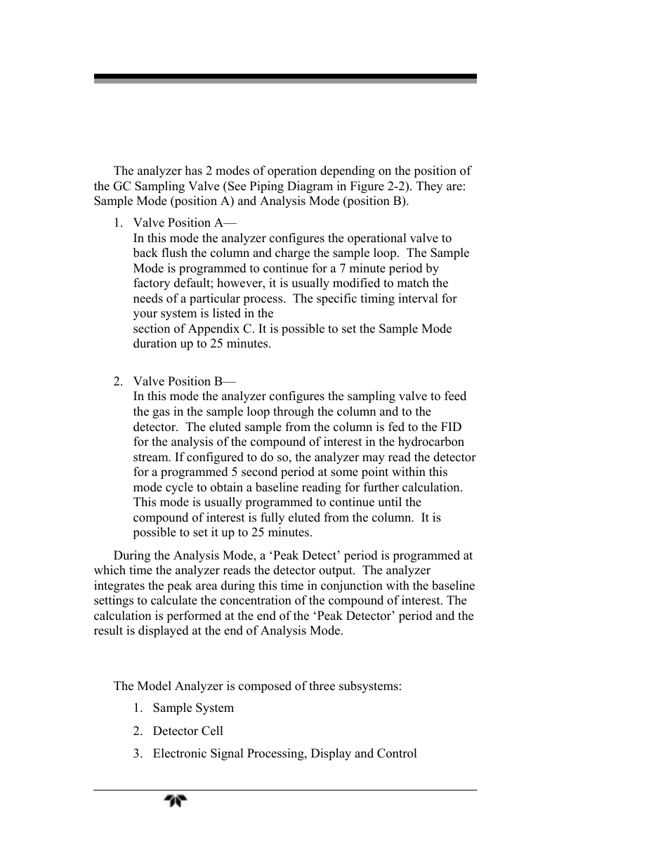 Teledyne GC-Pro/FID - Gas Chromatograph User Manual | Page 22 / 121