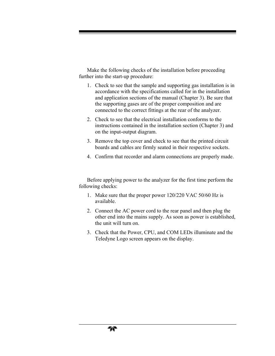 Teledyne GC-Pro/FID - Gas Chromatograph User Manual | Page 47 / 121