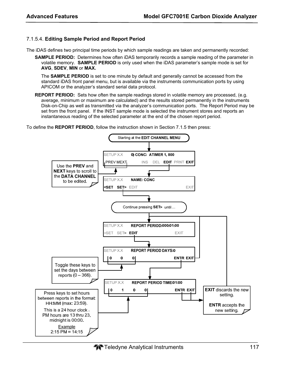 Teledyne GFC-7001E - Trace CO Analyzer User Manual | Page 117 / 321