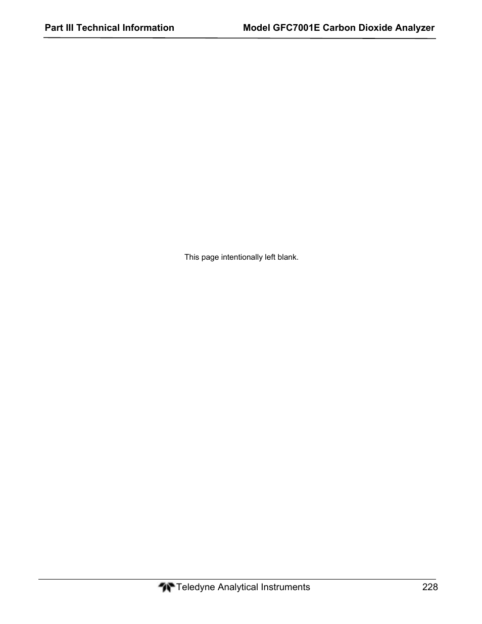 Teledyne GFC-7001E - Trace CO Analyzer User Manual | Page 228 / 321
