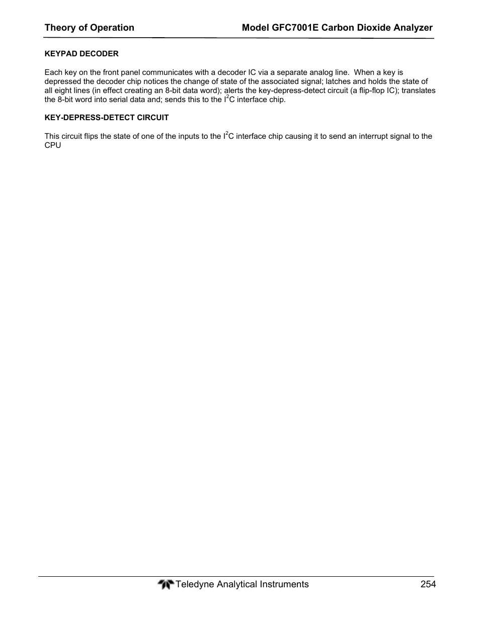 Teledyne GFC-7001E - Trace CO Analyzer User Manual | Page 254 / 321