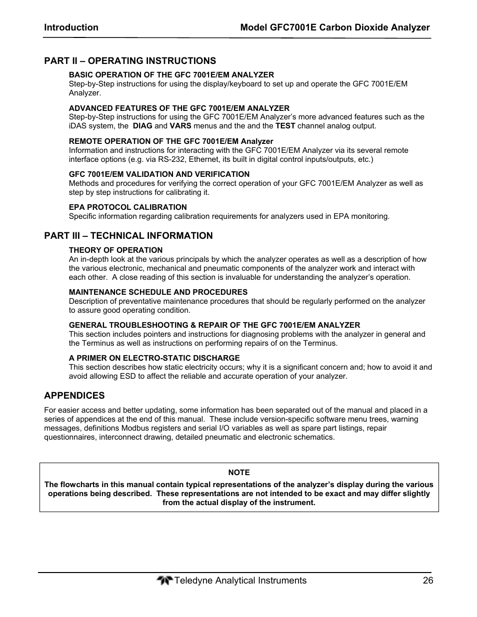 Teledyne GFC-7001E - Trace CO Analyzer User Manual | Page 26 / 321