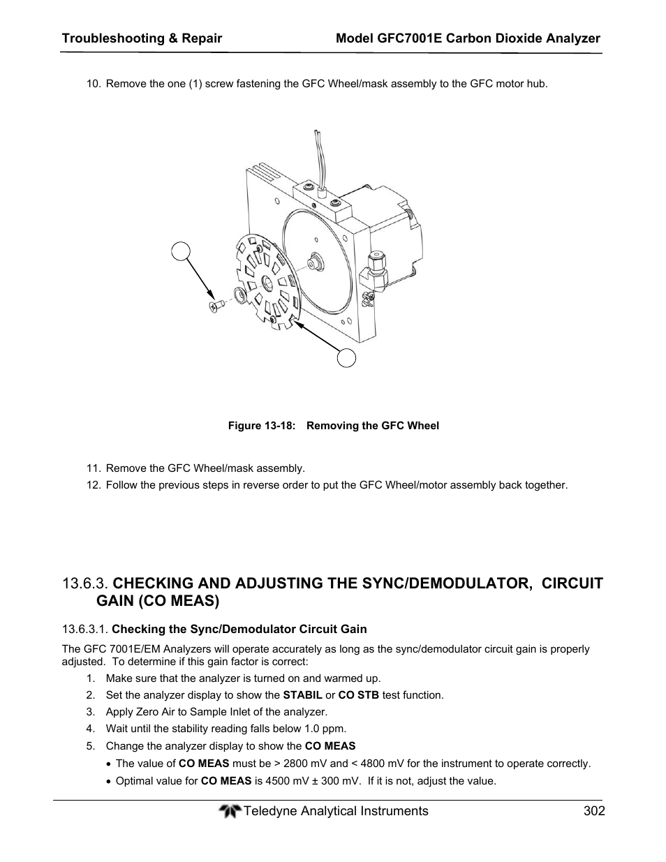Teledyne GFC-7001E - Trace CO Analyzer User Manual | Page 302 / 321