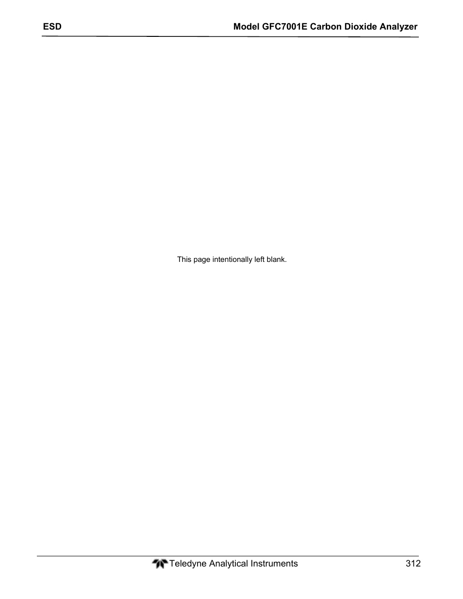 Teledyne GFC-7001E - Trace CO Analyzer User Manual | Page 312 / 321