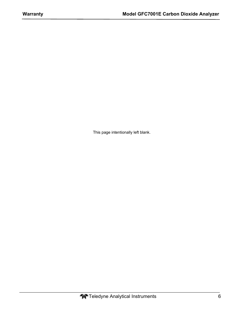 Teledyne GFC-7001E - Trace CO Analyzer User Manual | Page 6 / 321