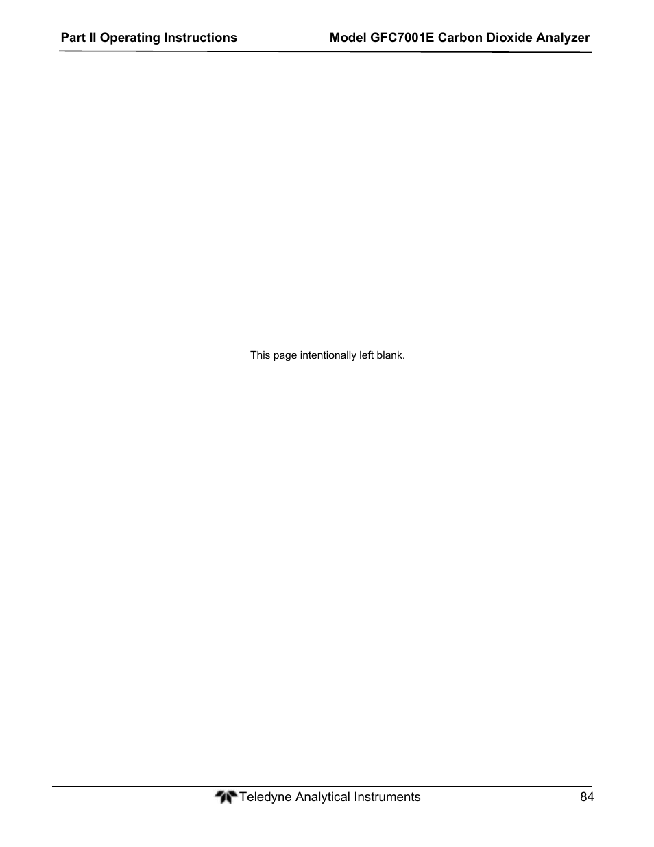 Teledyne GFC-7001E - Trace CO Analyzer User Manual | Page 84 / 321