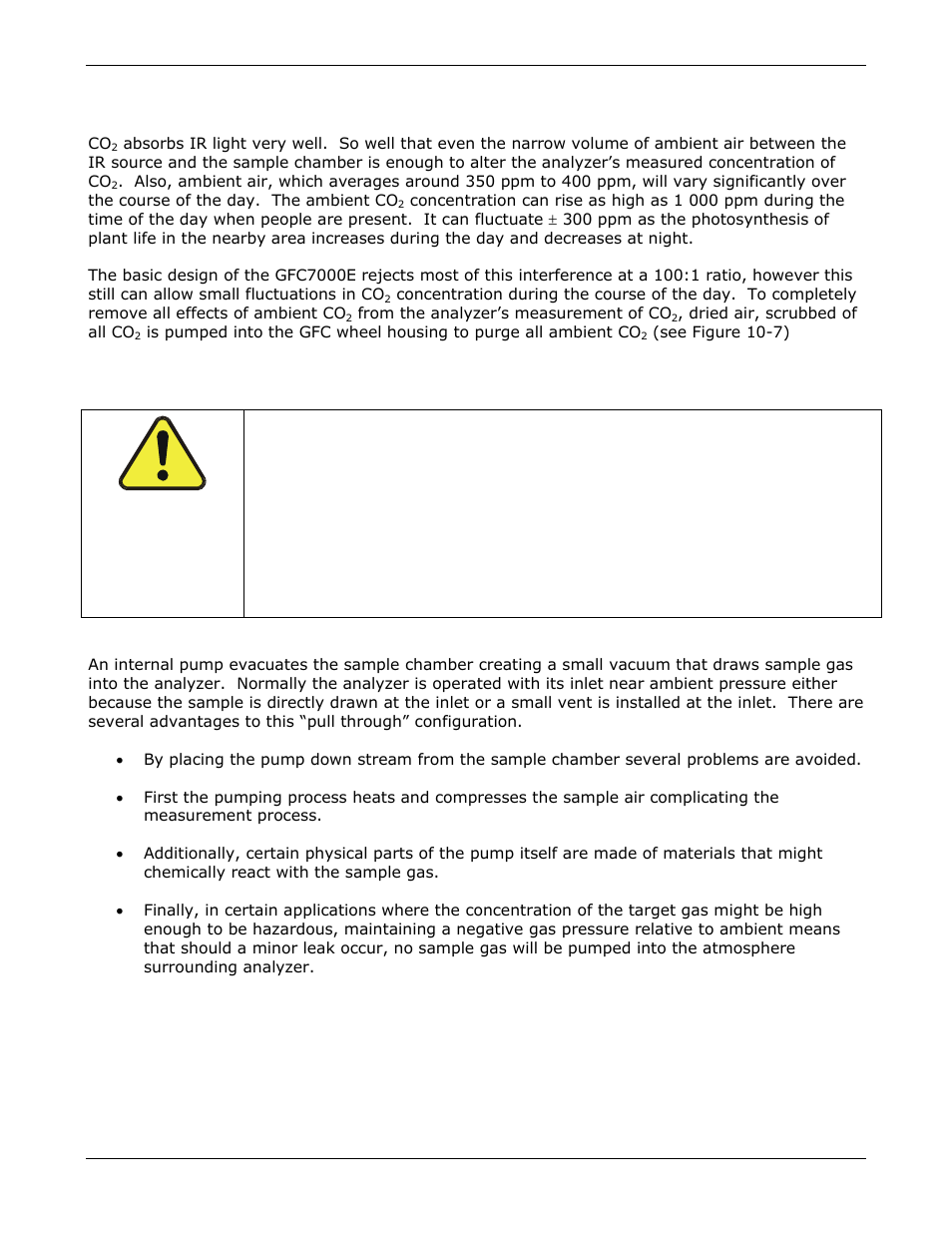 Pneumatic operation, Ambient co, Interference rejection | Teledyne GFC-7000E - Trace CO2 Analyzer User Manual | Page 169 / 265