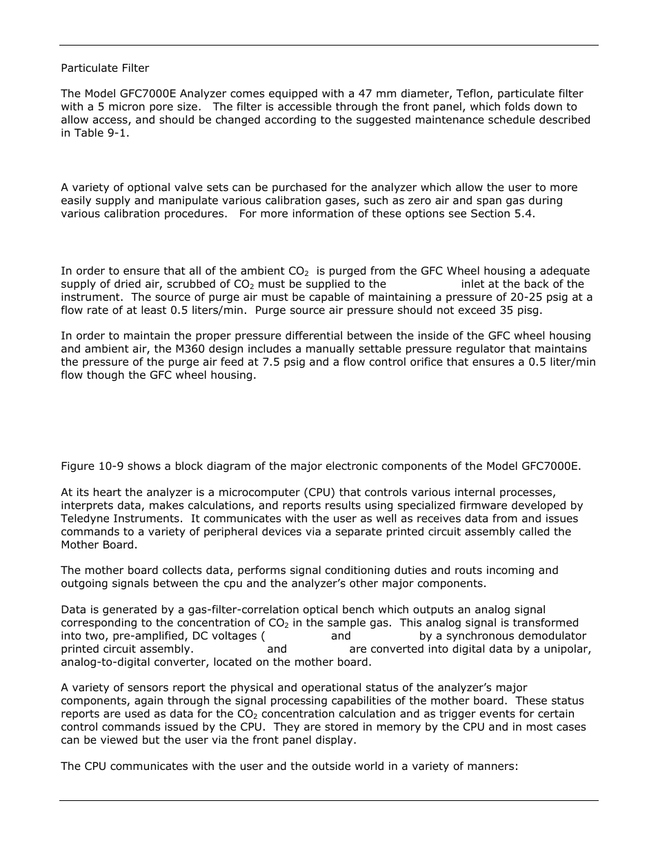 Electronic operation, Purge gas pressure and flow control, Overview | Teledyne GFC-7000E - Trace CO2 Analyzer User Manual | Page 172 / 265