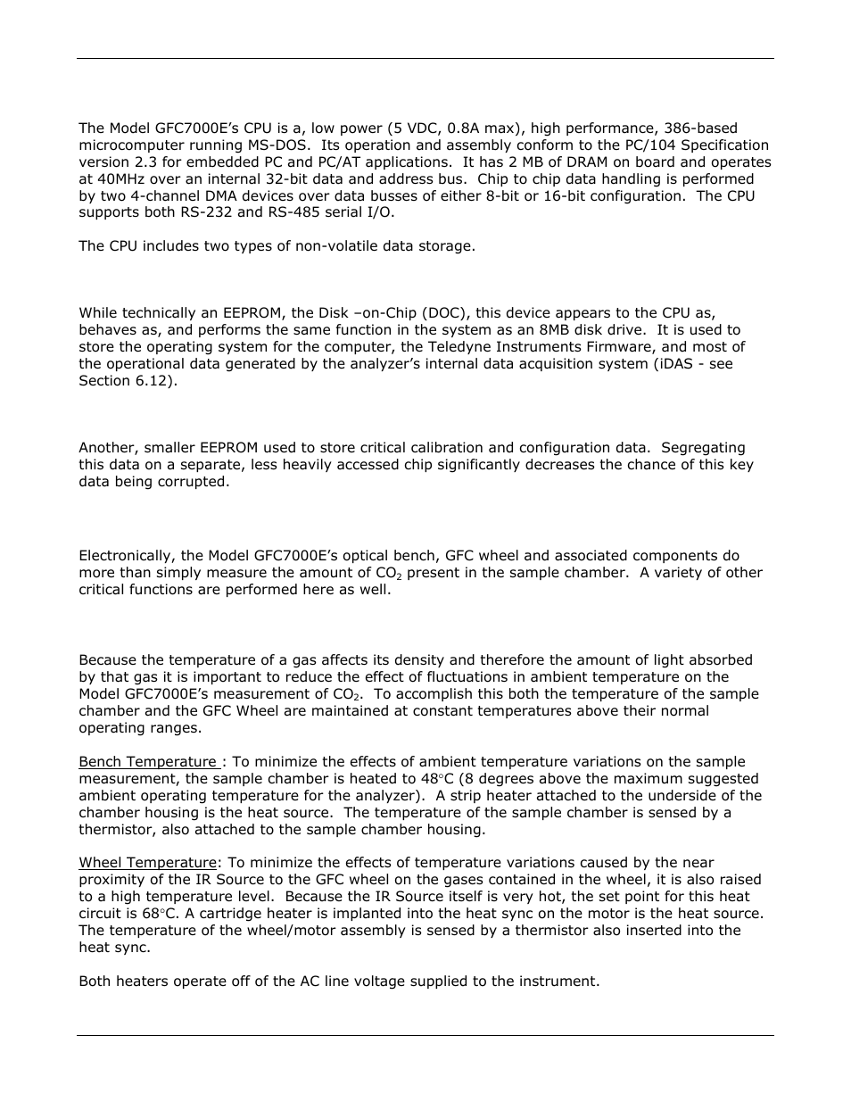 Optical bench & gfc wheel | Teledyne GFC-7000E - Trace CO2 Analyzer User Manual | Page 174 / 265