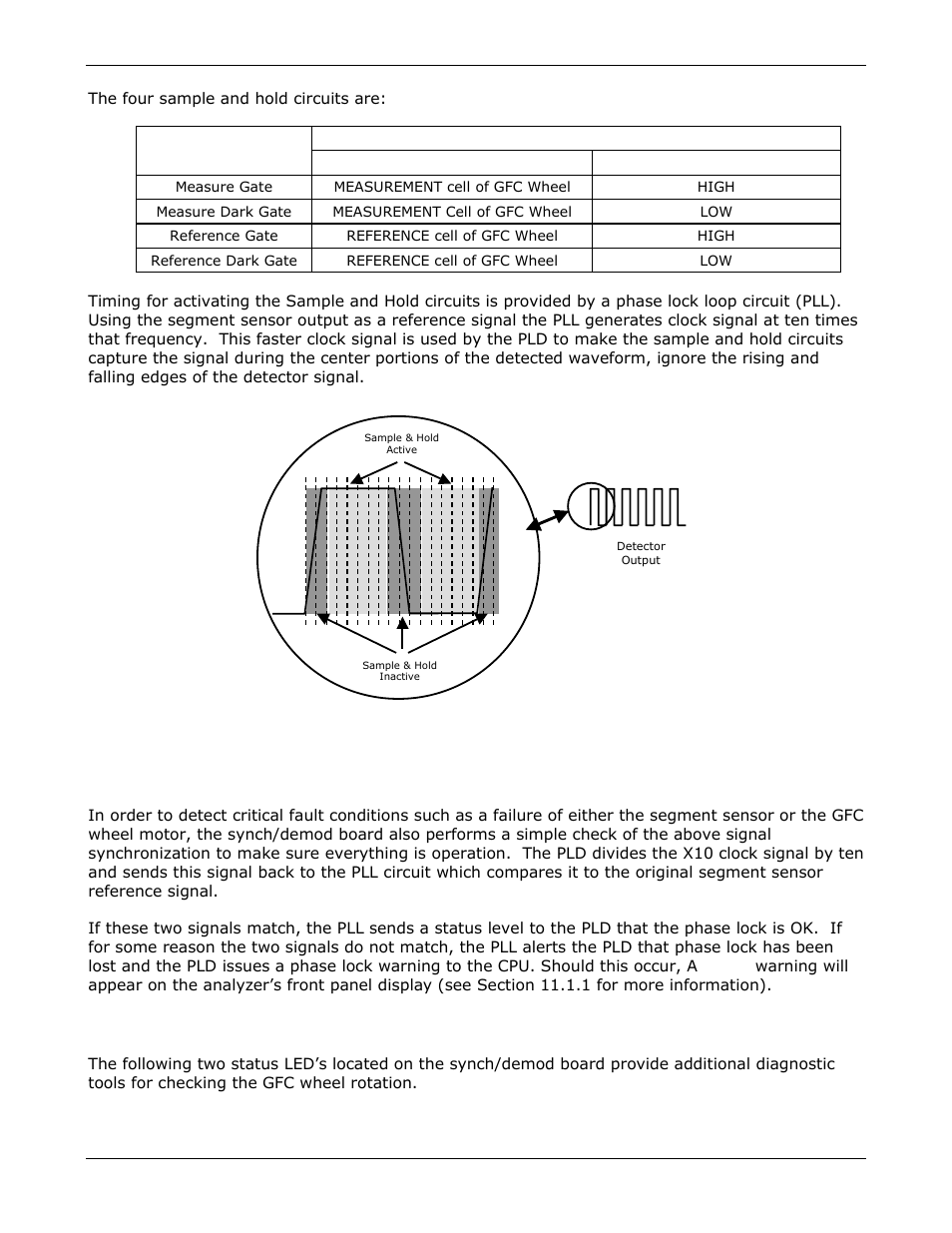 Phase lock warning, Sync/demod status led’s | Teledyne GFC-7000E - Trace CO2 Analyzer User Manual | Page 178 / 265