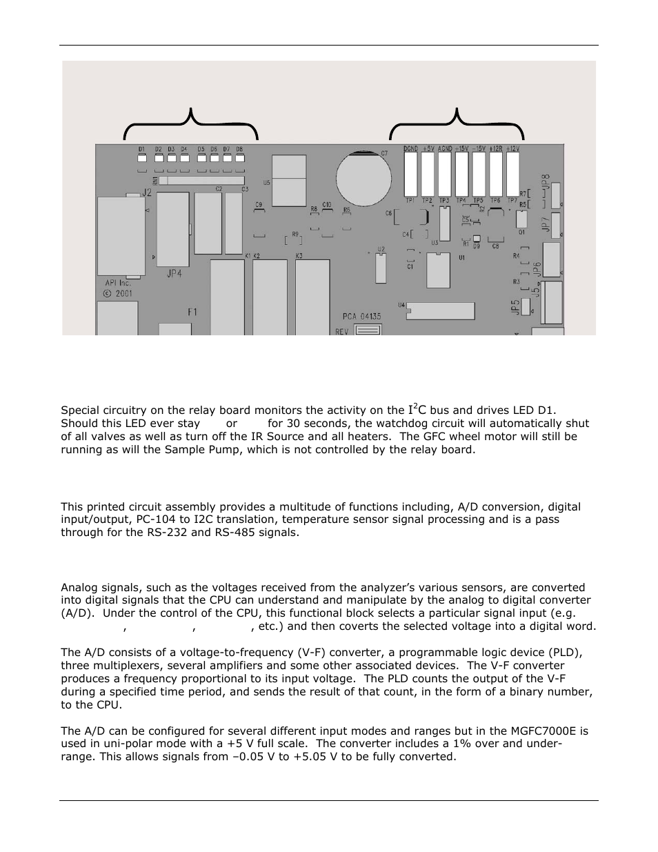 Mother board | Teledyne GFC-7000E - Trace CO2 Analyzer User Manual | Page 181 / 265