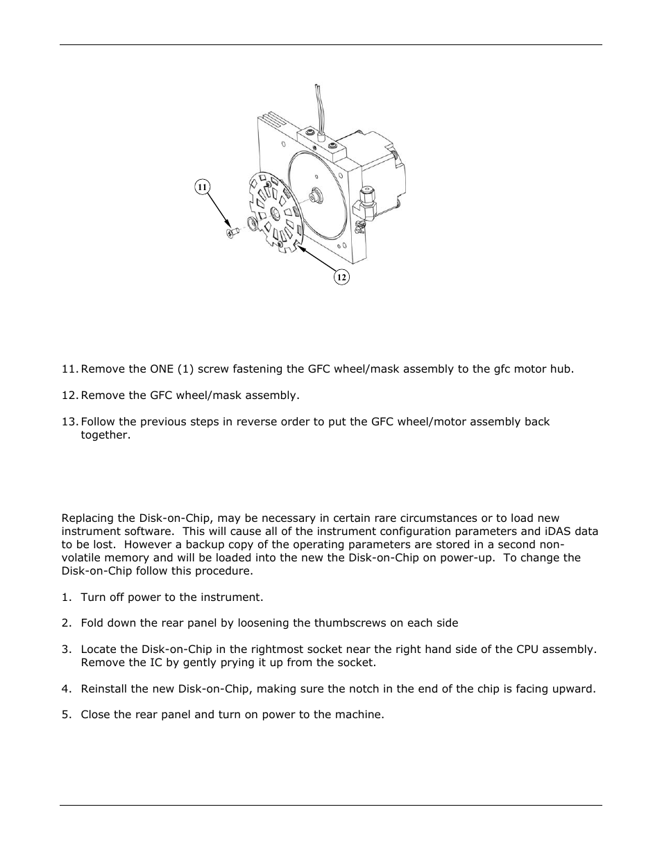 Disk-on-chip replacement procedure | Teledyne GFC-7000E - Trace CO2 Analyzer User Manual | Page 221 / 265