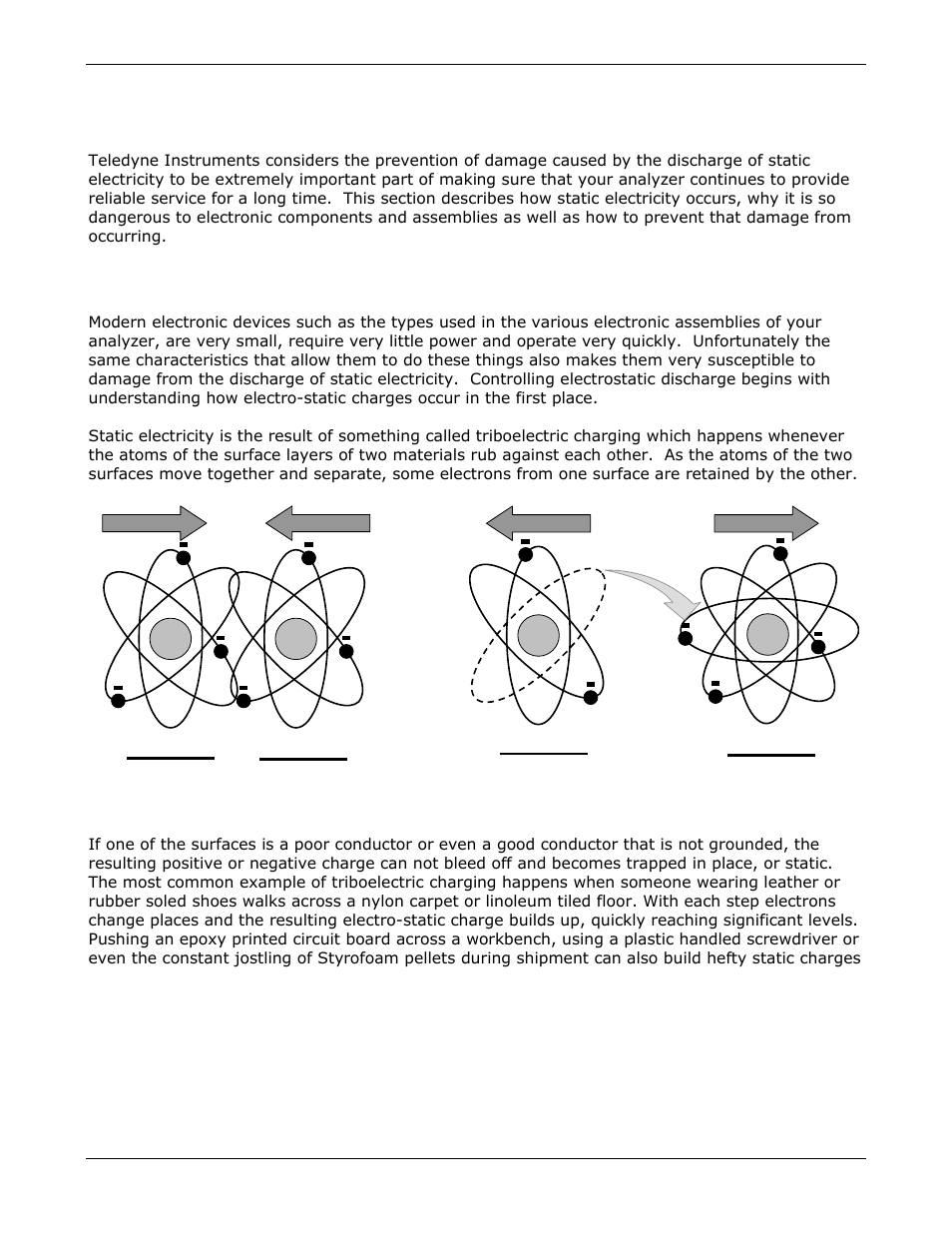 A primer on electro-static discharge, How static charges are created | Teledyne GFC-7000E - Trace CO2 Analyzer User Manual | Page 224 / 265