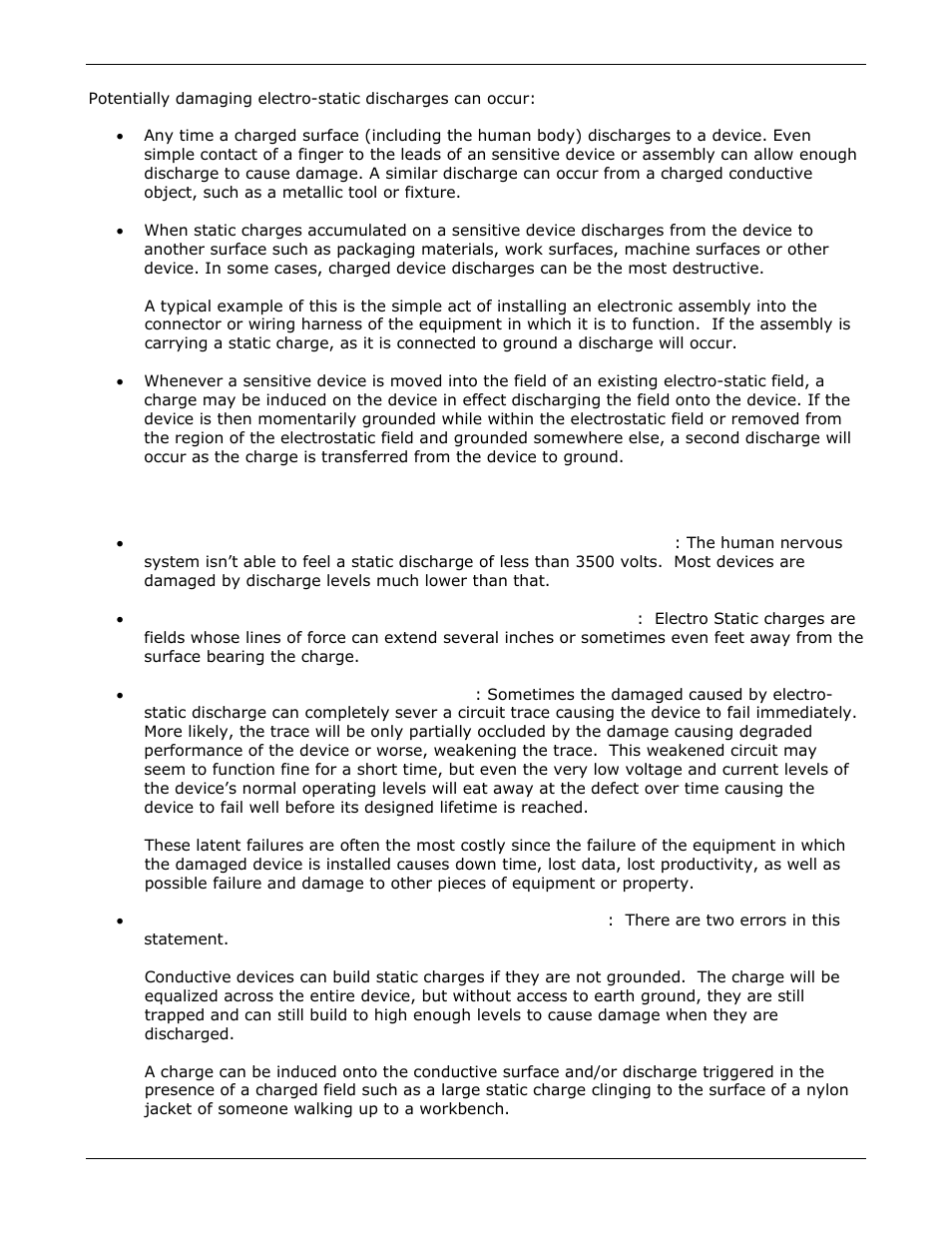 Common myths about esd damage | Teledyne GFC-7000E - Trace CO2 Analyzer User Manual | Page 226 / 265